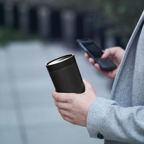 To Go Click Thermobecher, black metallic, Stelton