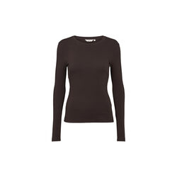 Ludmilla LS Tee, chocolate torte, Basic Apparel