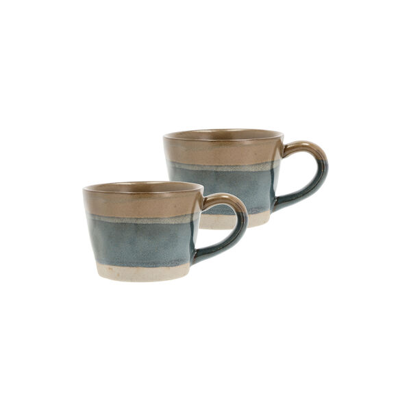 Evig Henkelbecher, 2 Stk., blau/braun, Villa Collection