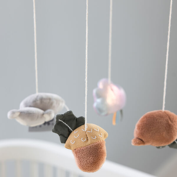 Woodland Baby Musical Mirror Mobile, Sebra