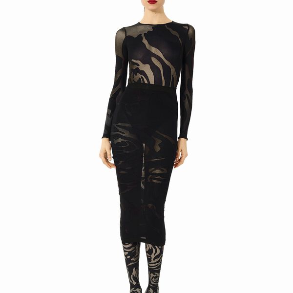 Rose Shadow String Body, black/black, Wolford