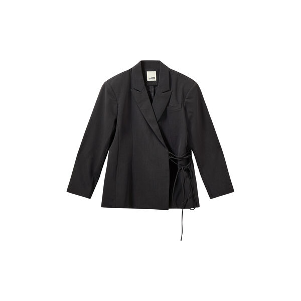 SussieSW Blazer mit Bindeband, dark grey, Sofie Schnoor