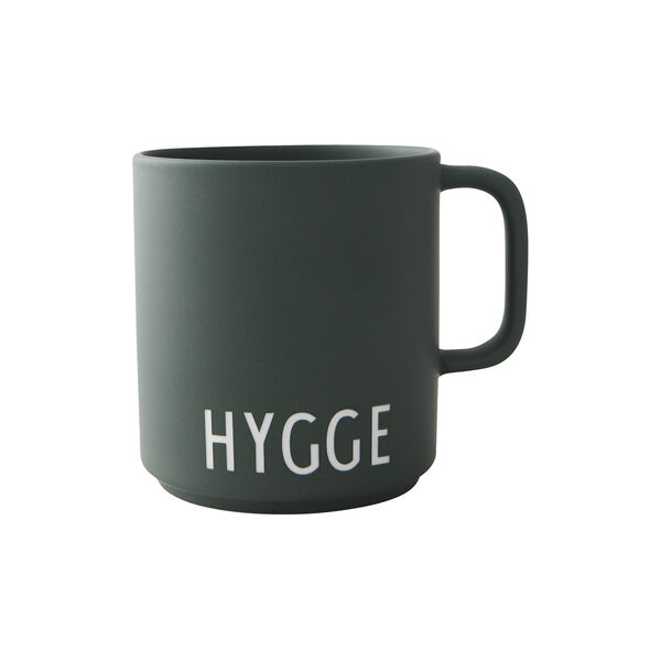 HYGGE Favourite cup with handle, dark green, Design Letters