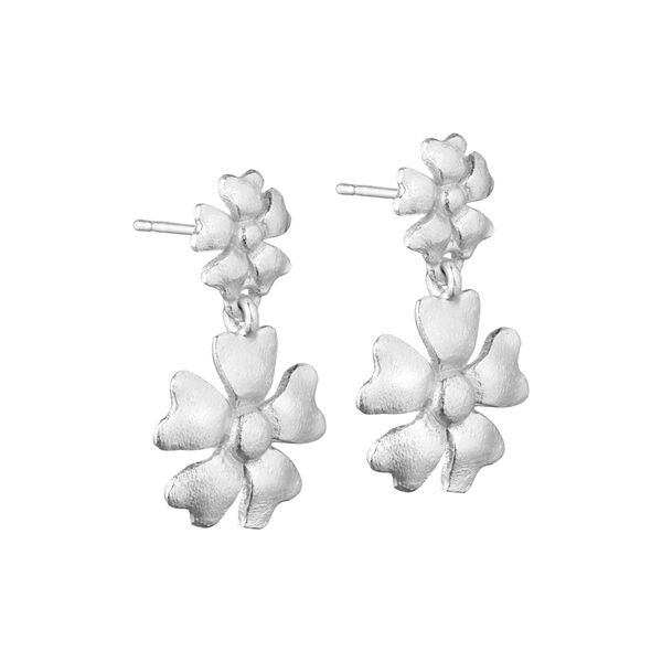 Poppy earrings, silver plated, Pure by Nat