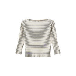 StephieKB T-Shirt Long Sleeve, grey striped, Sofie Schnoor