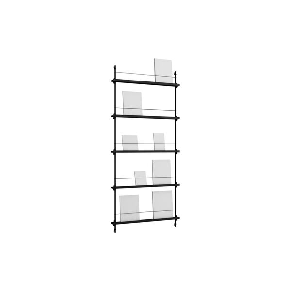 Magazine Shelf 1801, black, MOEBE