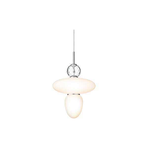 Rizzatto 43 Pendant, satin silver/opal, Nuura