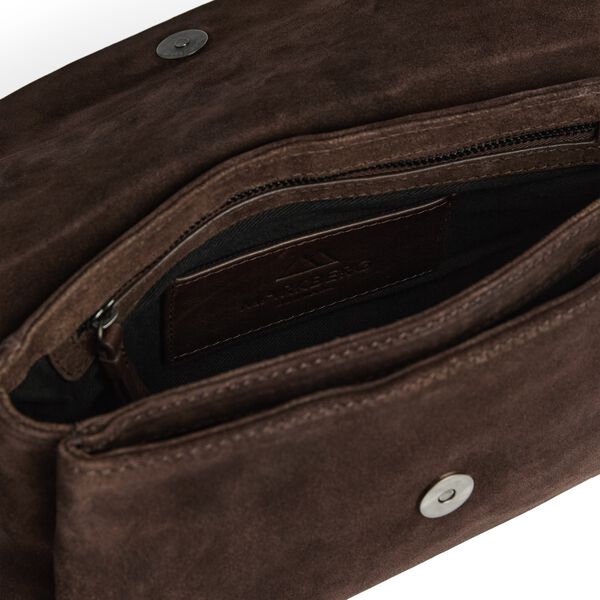 JulesMBG Crossbody-Tasche aus Wildleder, dark brown, Markberg