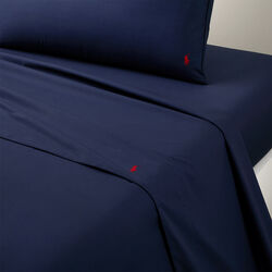 Polo Player Flat Sheet, newport navy, Ralph Lauren Home