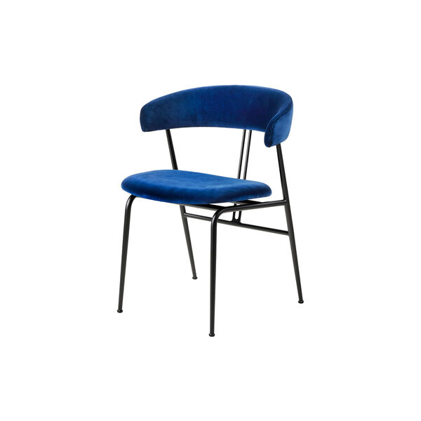 Violin Esszimmerstuhl, Samt 420/schwarz matt, GUBI