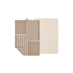 Reflection Tea Towel, warm taupe, Södahl