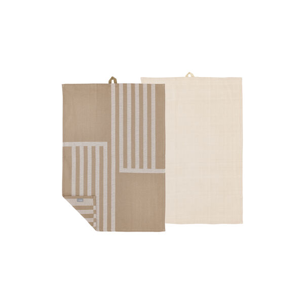 Reflection Tea Towel, warm taupe, Södahl