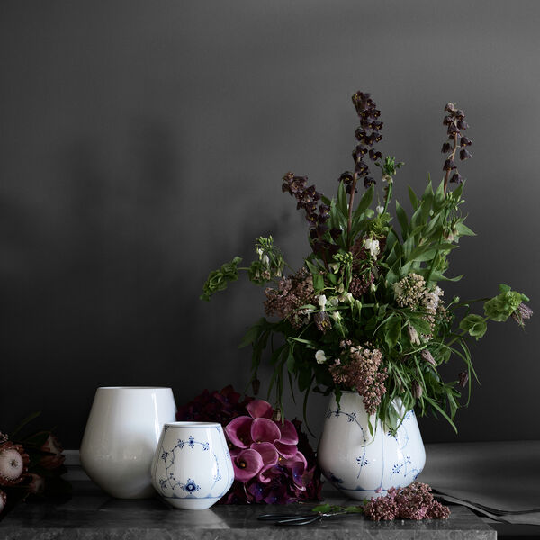 Musselmalet Gerippt Vase, Royal Copenhagen