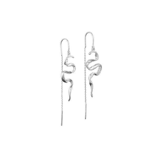 Willow chain earrings, silver plated, Pure by Nat