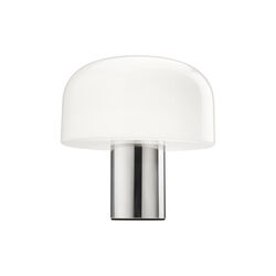 Bellhop Glastischleuchte, helles Aluminium, Flos