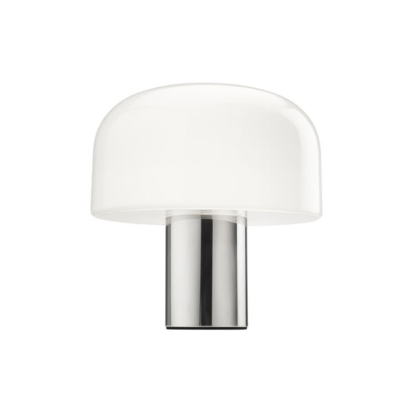 Bellhop Glastischleuchte, helles Aluminium, Flos