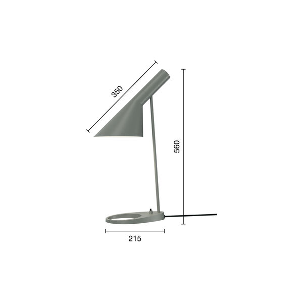 AJ Table Lamp, warm grey, Louis Poulsen