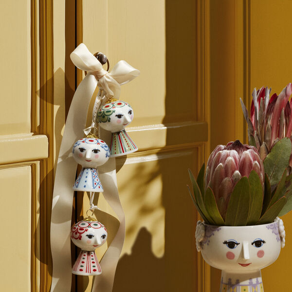 Eva Christmas Ornament 2025, blue, Bjørn Wiinblad