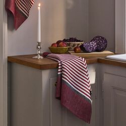 ABILD Tea Towel, carmine red, Georg Jensen Damask