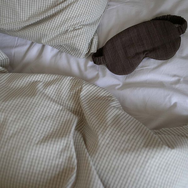 BEDDING - EXTRA LENGHT, creme black plaid, Studio Feder