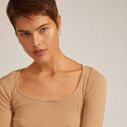 EBNA large crystal hoops, gold-plated, Pilgrim