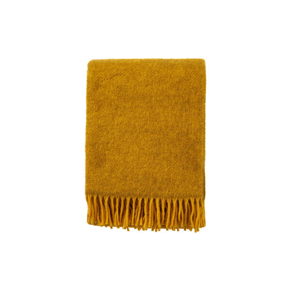 Gotland wool blanket, yellow, Klippan Yllefabrik