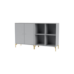 PAIR Classic Sideboard with Brass Legs, 02 fjord, Montana Furniture