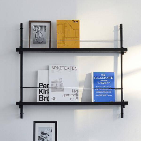 Magazine Shelving Small, black/black, MOEBE
