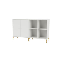 PAIR Classic Sideboard with Brass Legs, 01 white, Montana Furniture