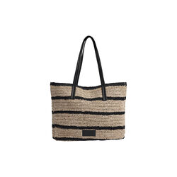 AvaniMBG Shopper, Raffia, natural/black mix w/black, Markberg