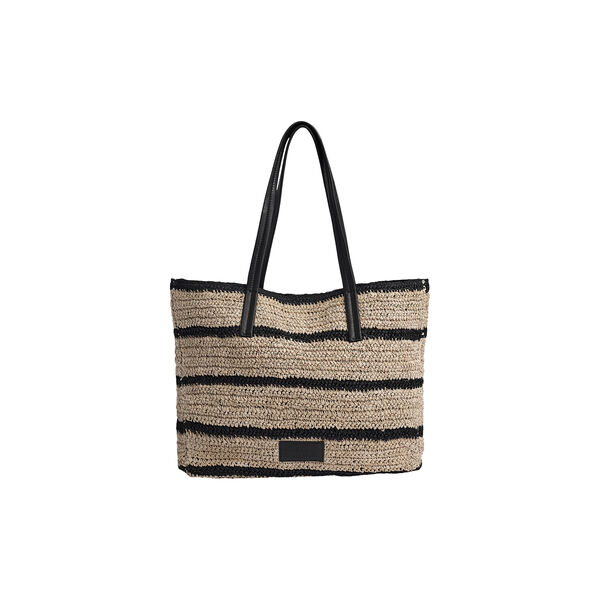 AvaniMBG Shopper, Raffia, natural/black mix w/black, Markberg