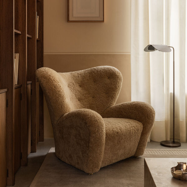 The Tired Man Lounge Chair, dark stained oak/honey, Audo Copenhagen