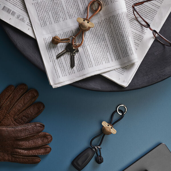 Affen-Schlüsselanhänger, schwarz, Kay Bojesen Denmark