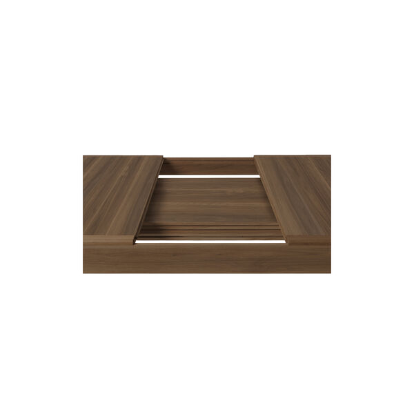 S-Table Esstisch, rechteckig, ausziehbar, amerikanischer Nussbaum, matt lackiert, GUBI