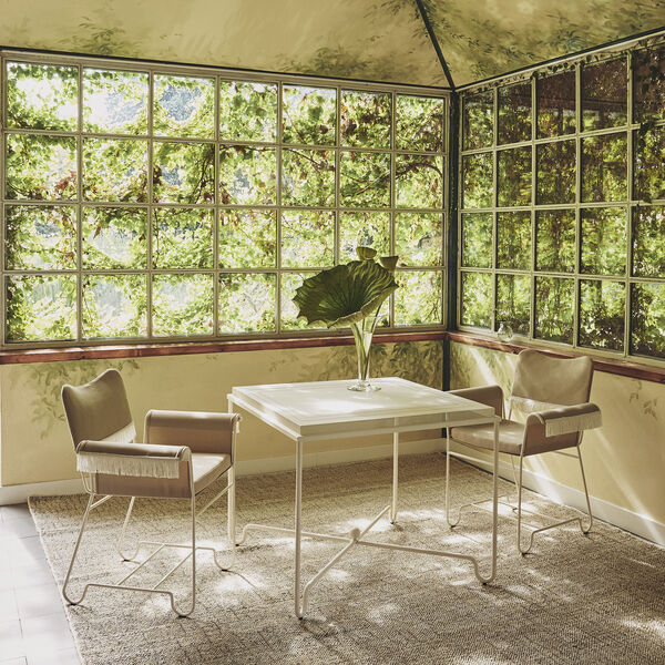 Tropique Esszimmerstuhl mit Fransen, Leslie Limonta 12/klassisches Wei&szlig;, halbmatt, GUBI