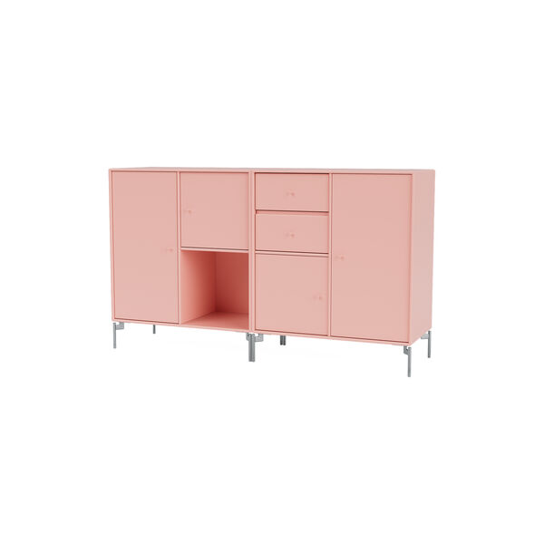 COUPLE Sideboard with Chrome Legs, 167 ruby, Montana Furniture