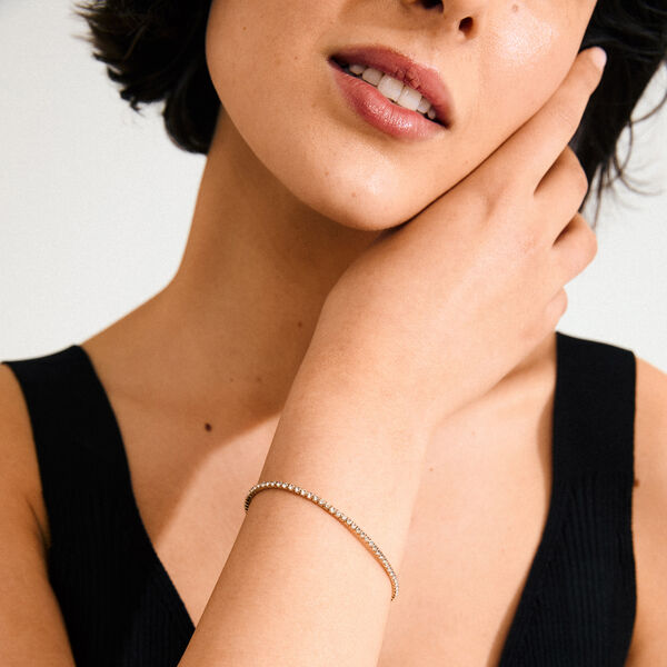 ARASH crystal bracelet, gold plated, Pilgrim