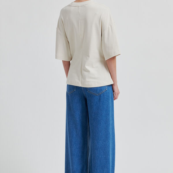 Enora Broschen-T-Shirt, soft beige, Second Female