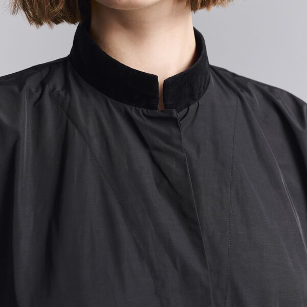 Fukkura poplin coat dress, black, BITTE KAI RAND