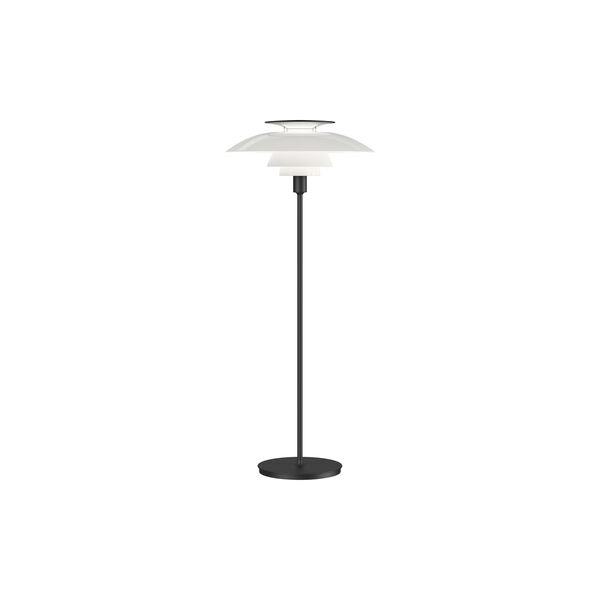 PH 80 Floor Lamp, white opal/black, Louis Poulsen