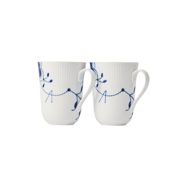 Blau Mega gerippte Tasse 2 Stk., Nr. 9, Royal Copenhagen