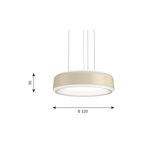 LP Grand Suspended, champagne, Louis Poulsen