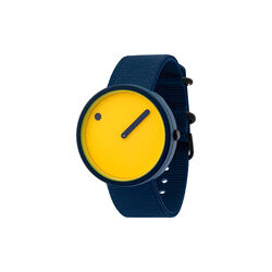 Picto Wrist Watch, electric yellow/navy blue, PICTO