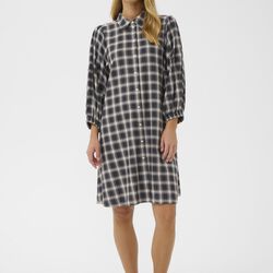 EleinaPW Dress, dark navy check, Part Two