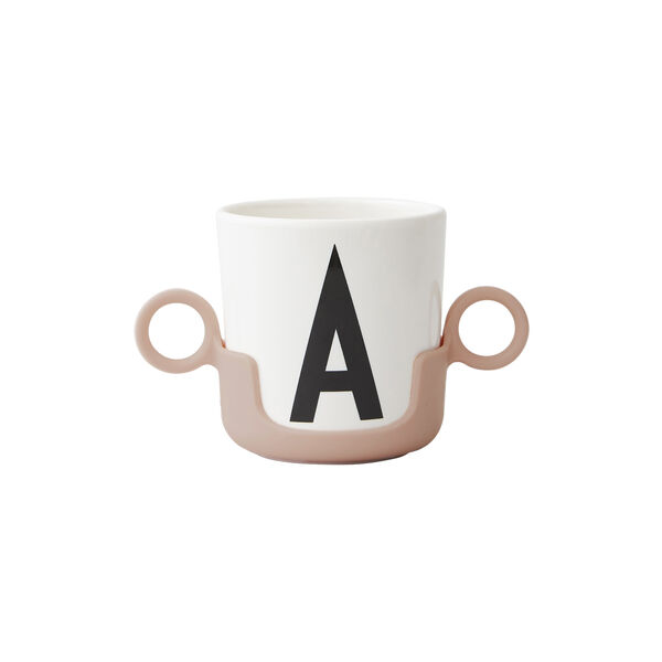 Cup holder for children's cup, nude, Design Letters