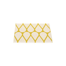 Otis Plastic Rug, mustard/vanilla, Pappelina