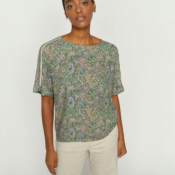 MMPalma Flowish Orchid Bluse, turf green, MOS MOSH