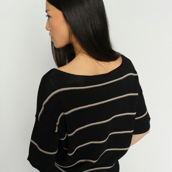MMArlen Paper SS Knit, black, MOS MOSH