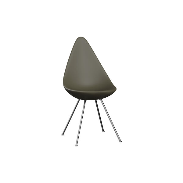 Drop&trade; 3110 Chair, olive green/chrome, Fritz Hansen