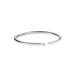 AN-O Bracelet, rhodium, bangle up
